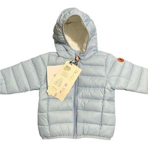 SAVE THE DUCK Sky Blue Kids Puffer Coat